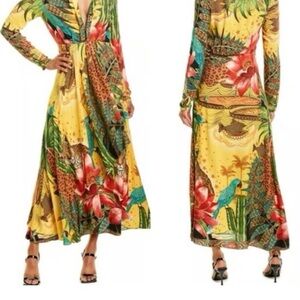 FARM Rio Vibrant Yellow Tropical Dress